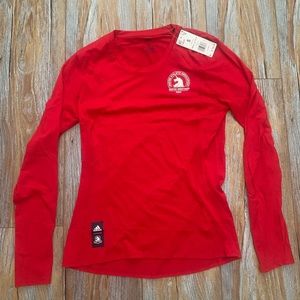 Adidas Boston Marathon Running Shirt Long Sleeve. New with tags